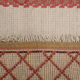 Tapis crème symétrique rouge 70x175cm
