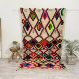 Handmade Moroccan Berber carpet 253 x 146 CM