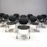 Futuristic Octagonal Metal Chairs by Froscher Sitform, 1990s - set of 10