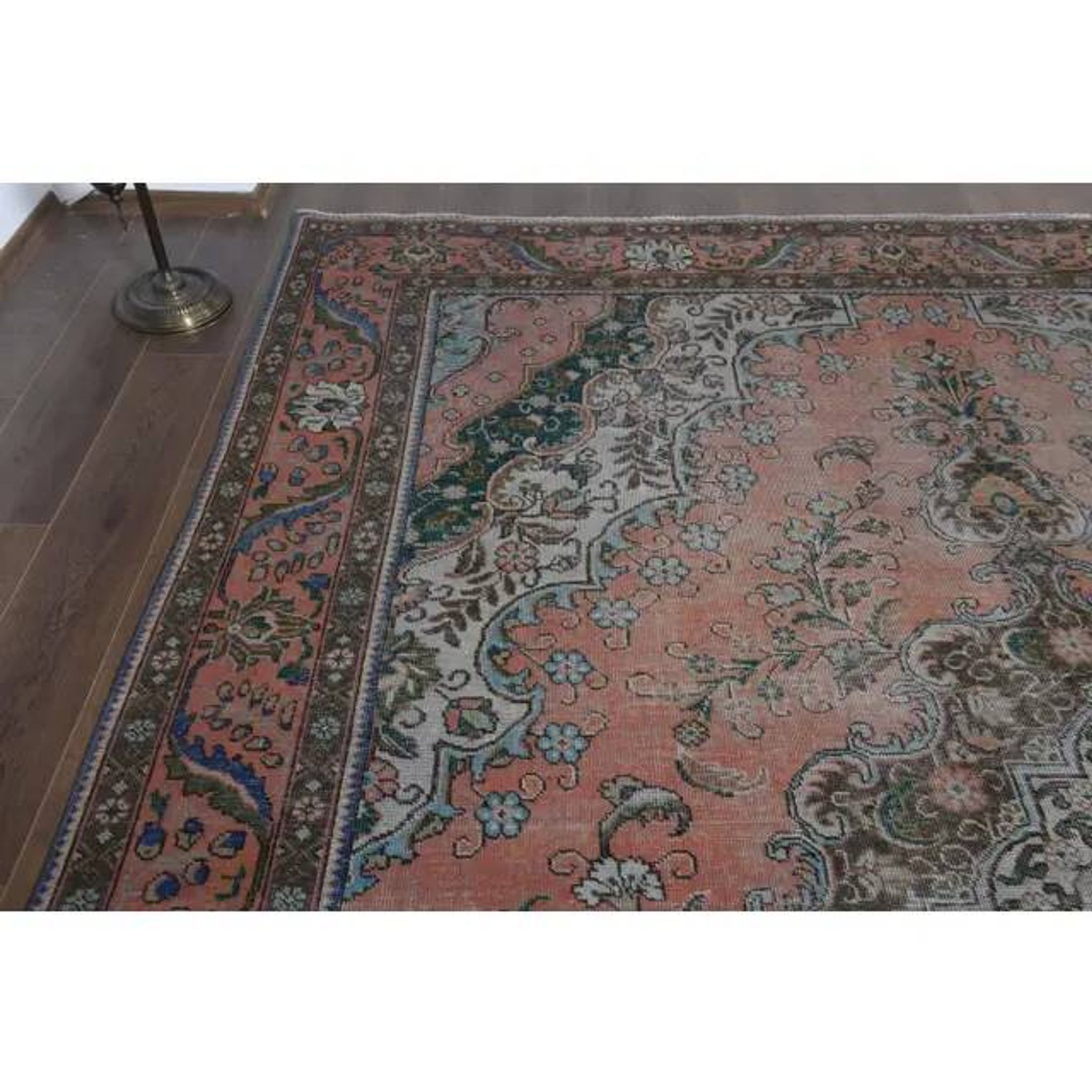 1970s Vintage Persian Handmade Wool Orange Oversized Area Rug 284x385