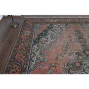 1970s Vintage Persian Handmade Wool Orange Oversized Area Rug 284x385