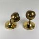 Pair of Guzzini brass spherical wall lights, 1970