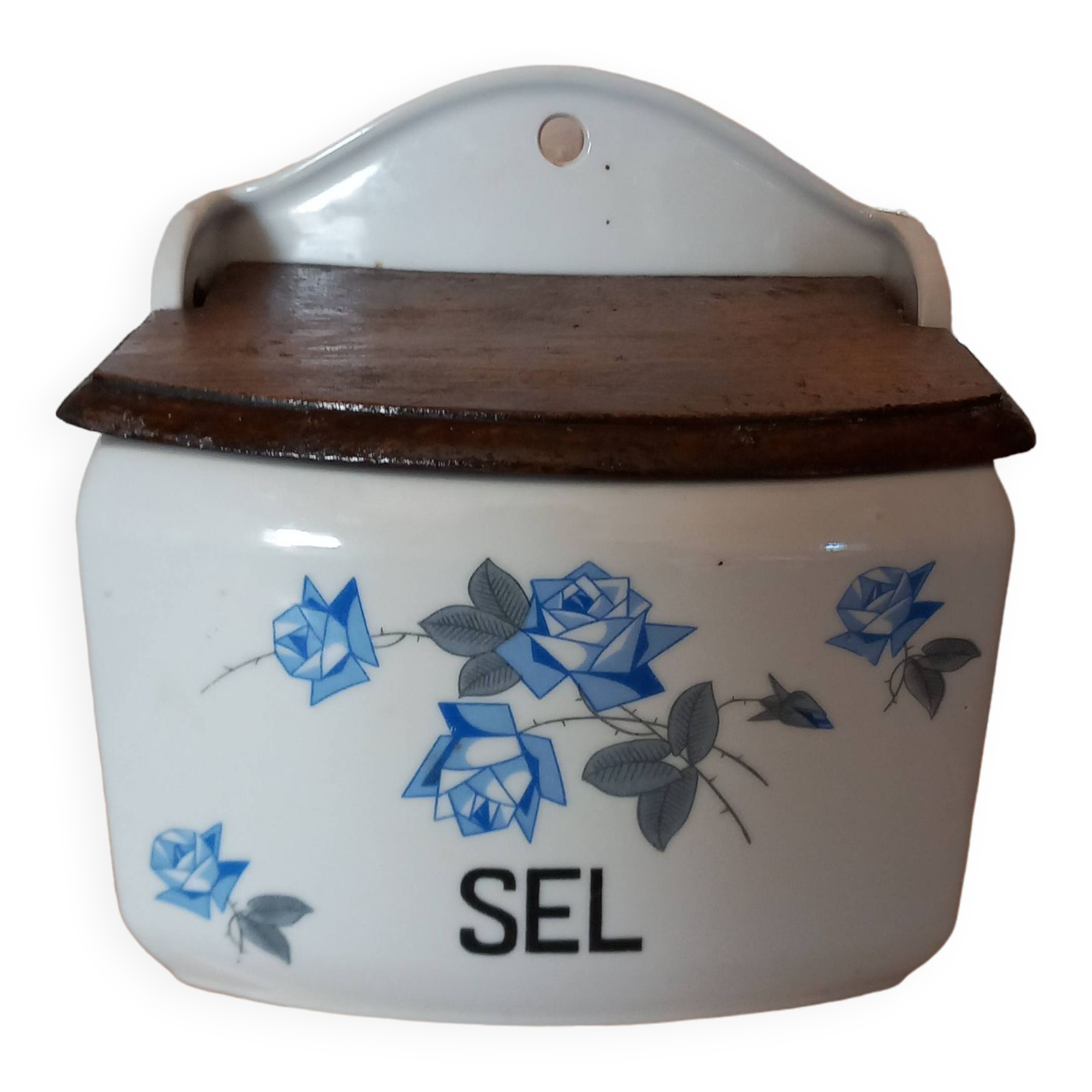 Vintage wall salt box