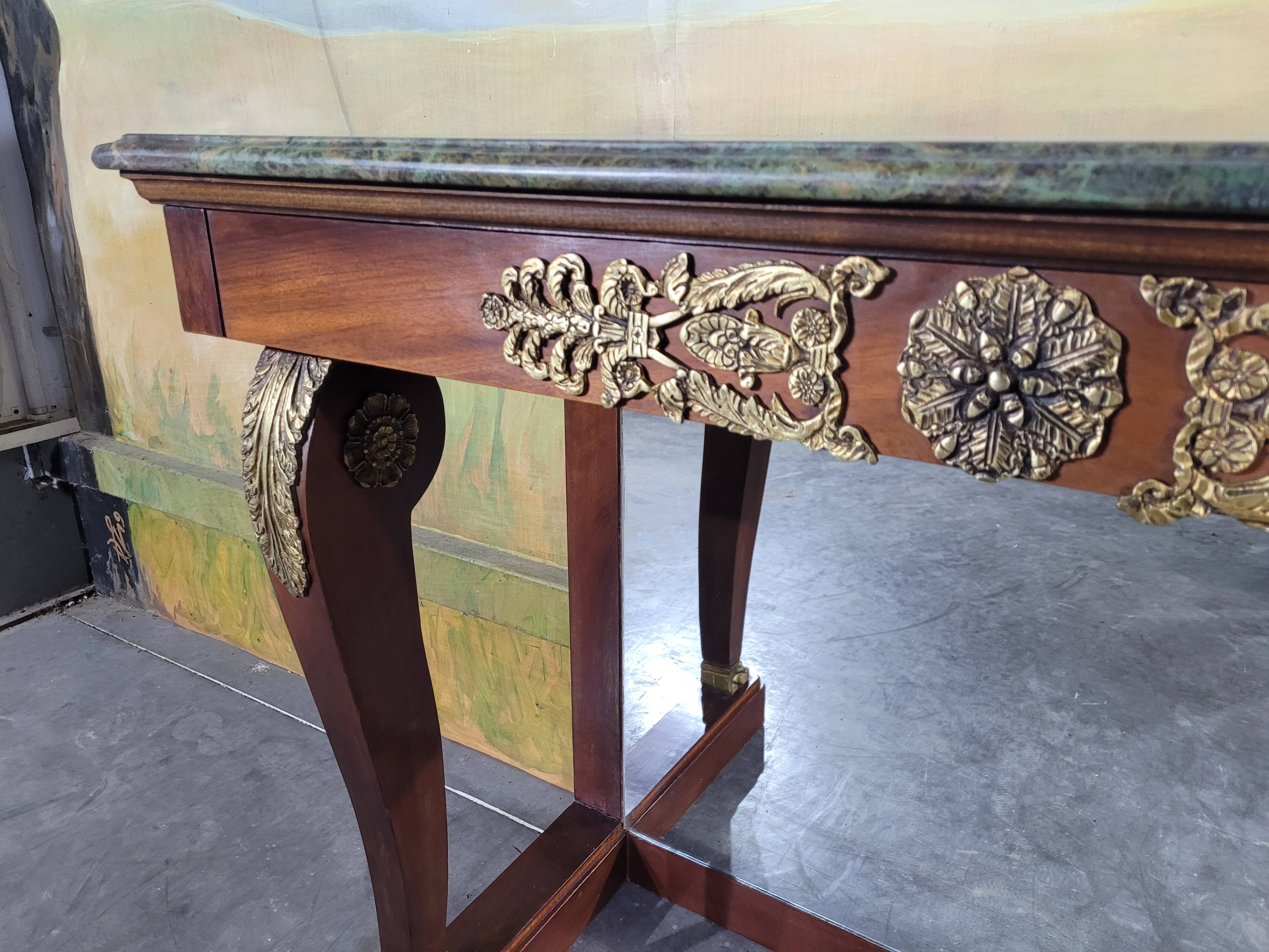 Napoleon III style mahogany console table