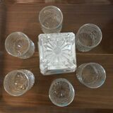 Whisky service glasses and decanter