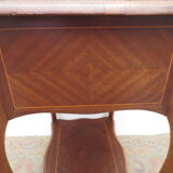 Former walnut marquetry sewing basket