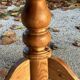 Round pine table with a diameter of 120 cm.