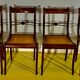 4 chaises style directoire en acajou massif