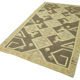 1970s handwoven distressed anatolian beige carpet 140 cm x 250 cm