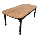 Louis Philippe style oval patinated bistro farm table - 1m90