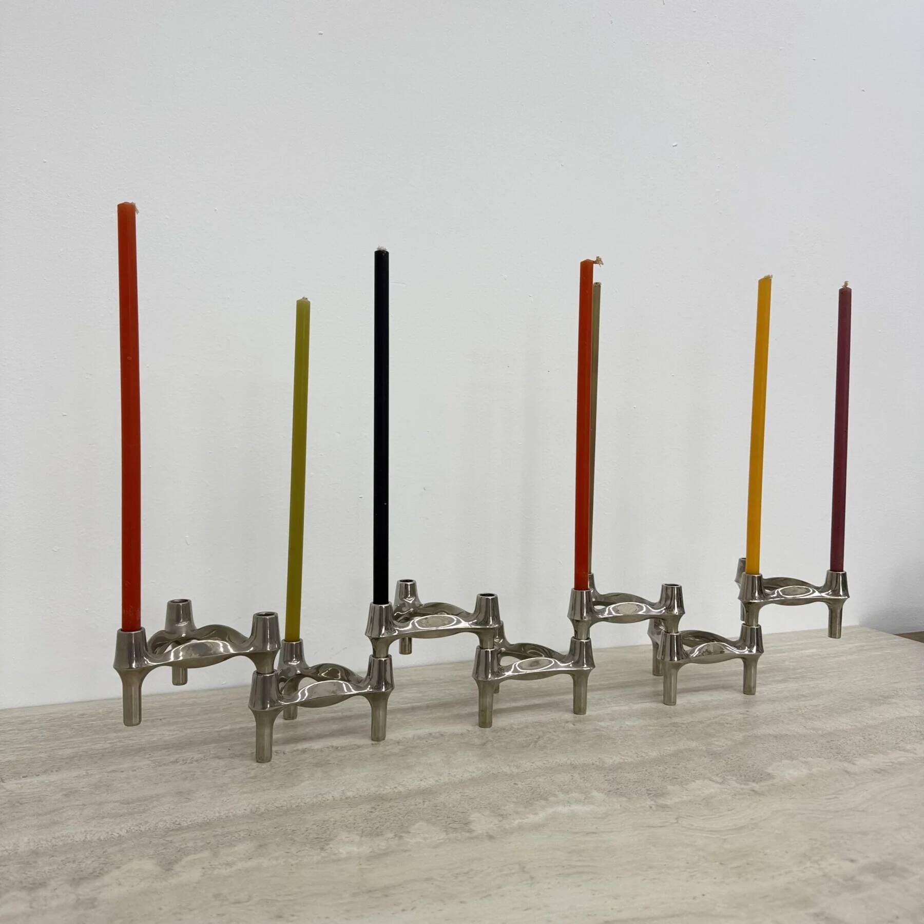 Grand candélabre XL par Fritz Nagel et Ceasar Stoffi, fabriqué par BMF, années 1960.
