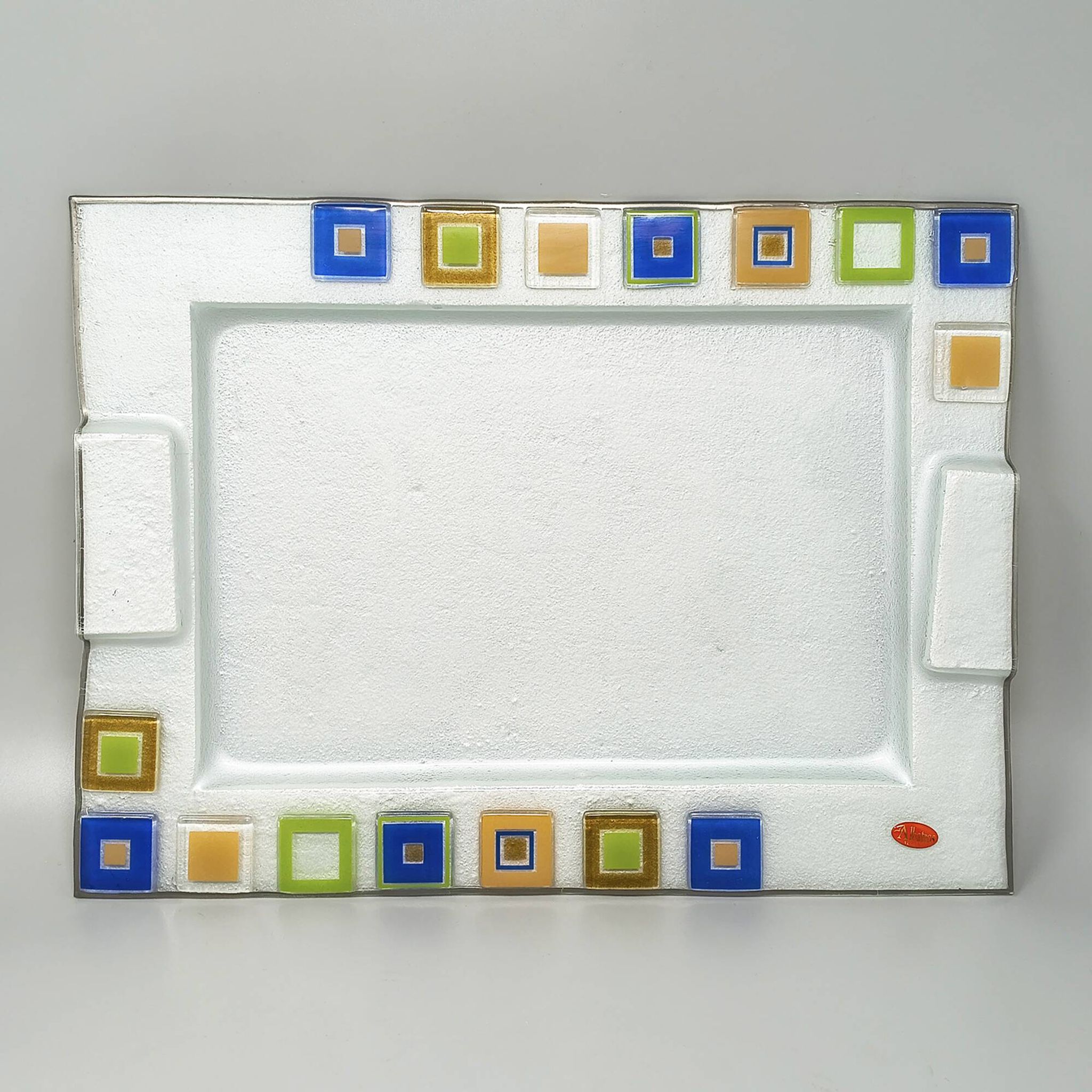 1970s Astonishing Tray By Albatros in Murano Glass. Made in Italy