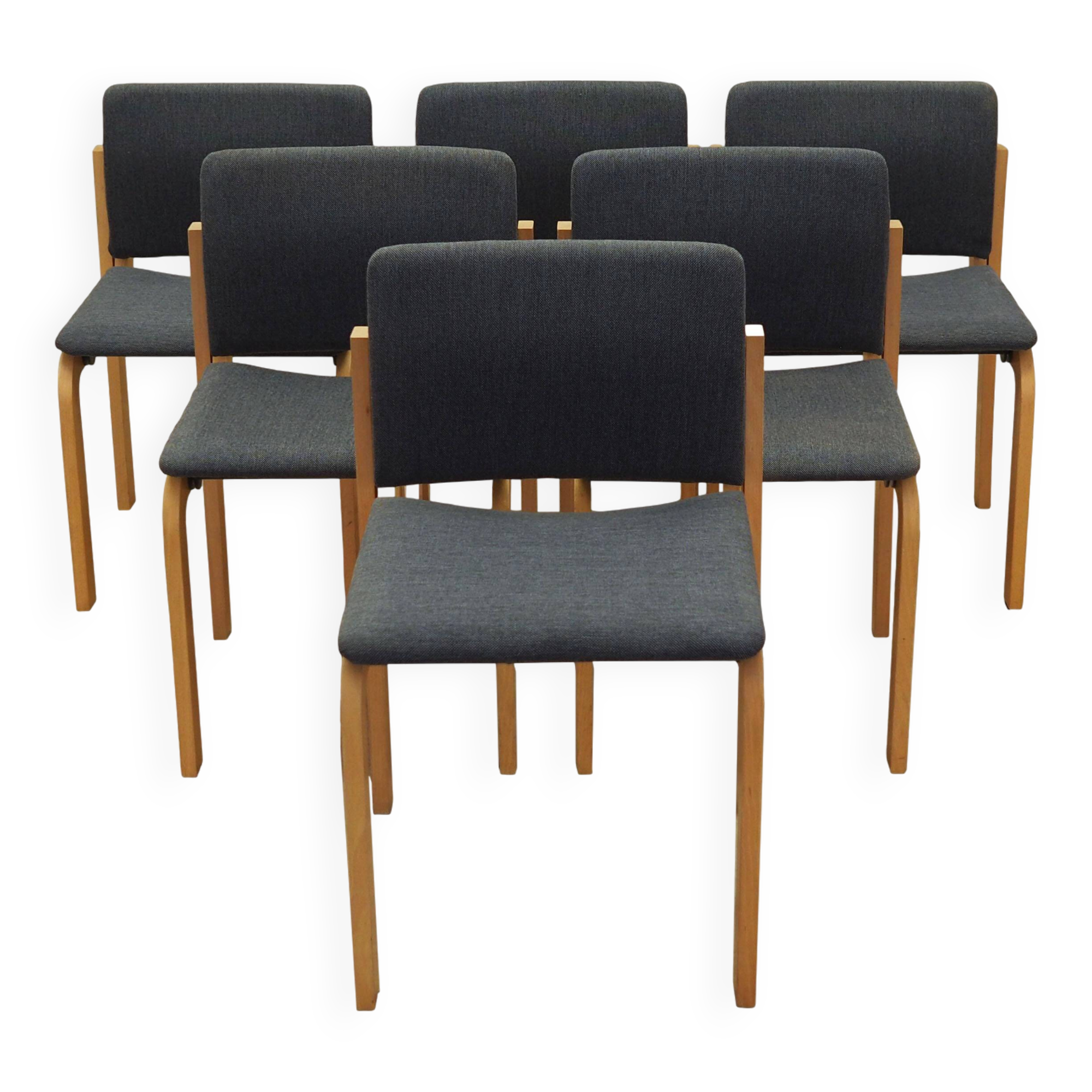 Set of six chairs, Danish design, 1980s, manufacturer: Fritz Hansen