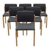 Set of six chairs, Danish design, 1980s, manufacturer: Fritz Hansen