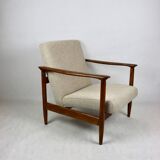 Beige Boucle GFM-142 Armchair attributed to Edmund Homa, 1970s