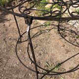 Round wrought iron table