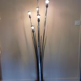 Vintage 1970 chrome metal lamp 7 branches