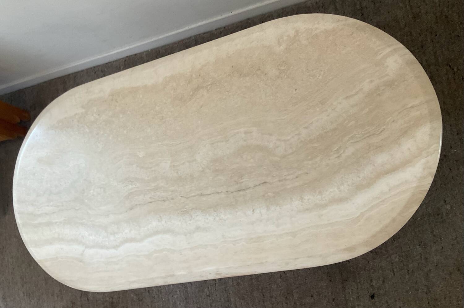 70s travertine coffee table
