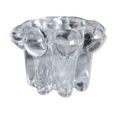Bougeoir en verre moulé