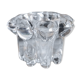 Molded glass candle holder