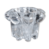 Bougeoir en verre moulé