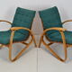 Pair of Bent Beechwood Armchairs,Design Jan Vaněk,1930's.