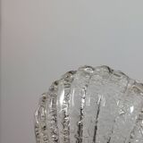 Vintage Murano craquelee glass chrome wall lamp