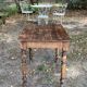 Farmhouse table 80x59cm XIXth century wooden with drawer