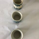 Trio of former egg cups earthenware