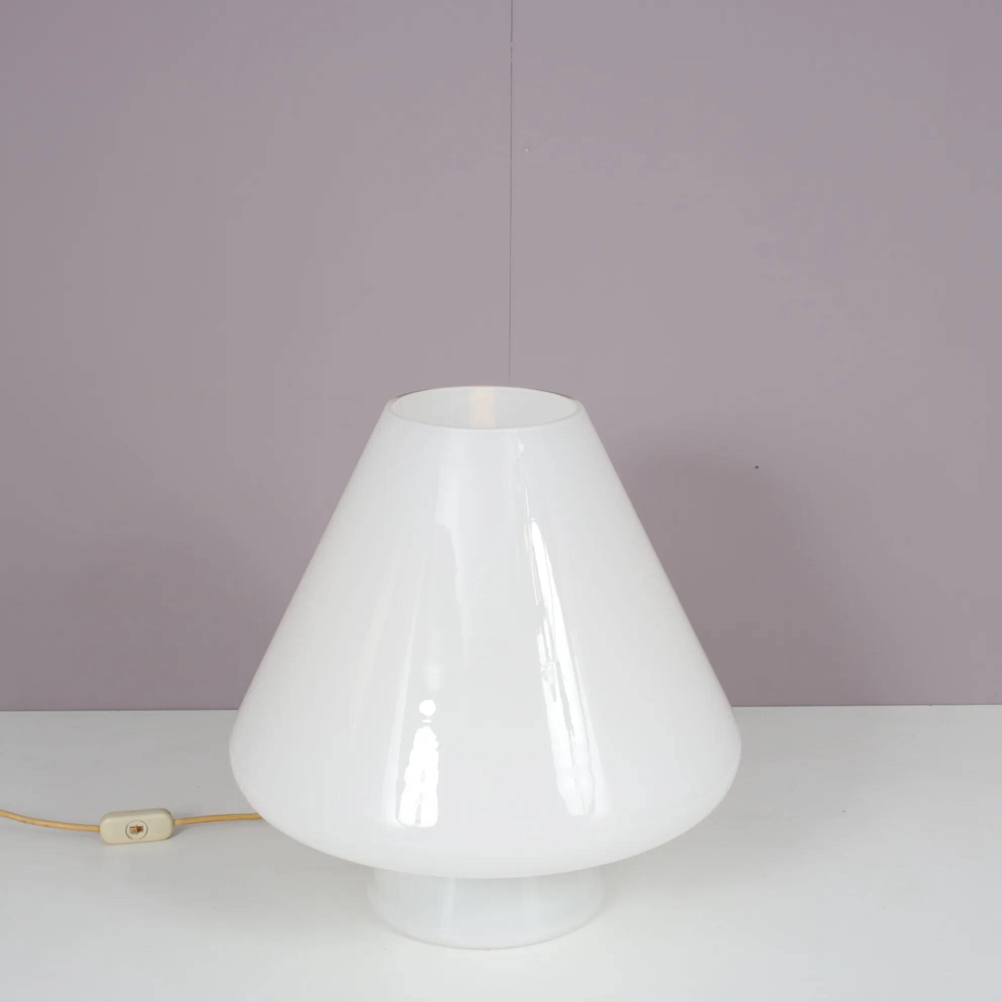 1970s Murano glass table lamp by Venini, Italy