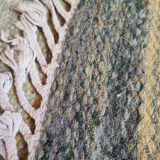 Green Scandinavian kilim carpet