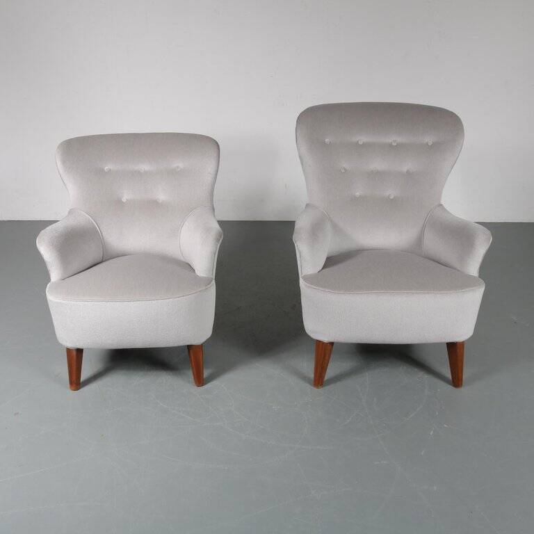 1950s Pair of Theo Ruth Lounge Chairs for Artifort, the Netherlands