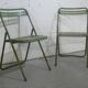 Pair of vintage metal folding chairs, 1960s