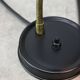 Mid-Century Italian Mini Gooseneck Table Lamp in Black and Brass