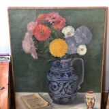Ancien tableau à l’huile nature morte