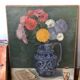 Old still life oil painting