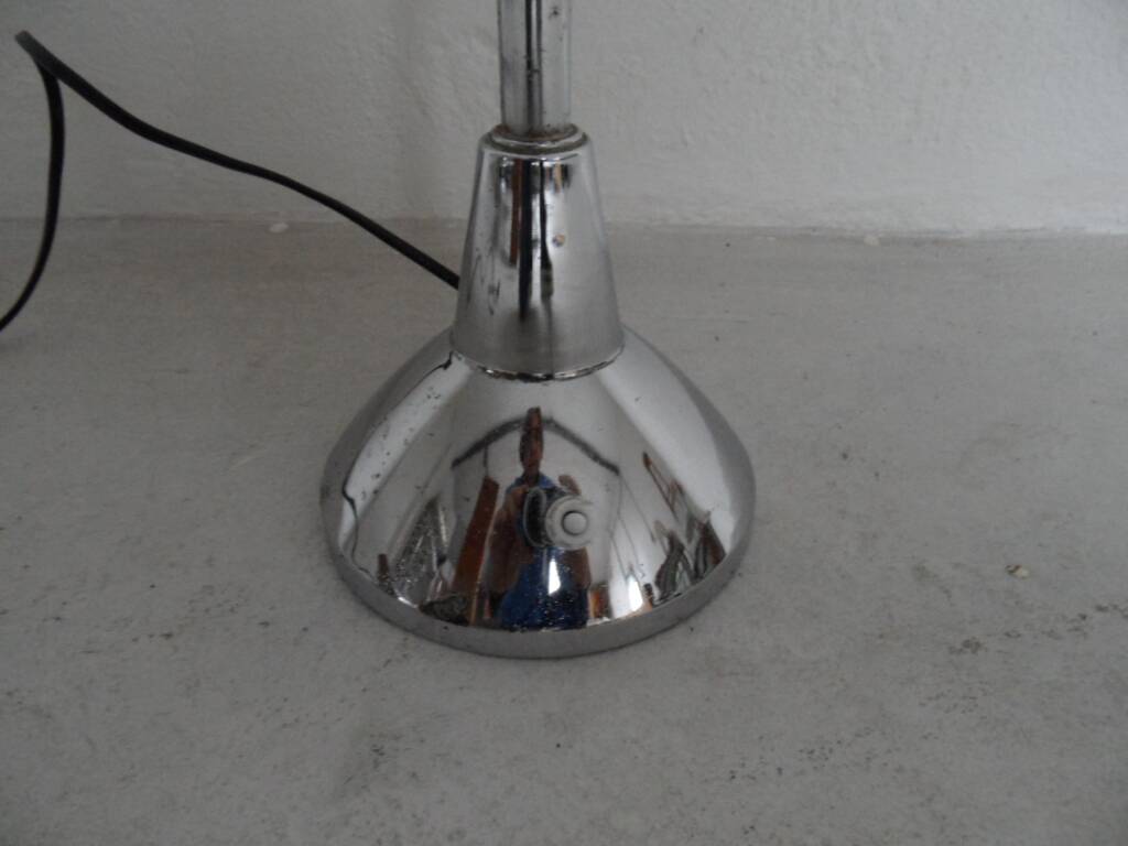 Vintage metal chrome desk lamp 1960's