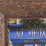 Paris Cafe 'Au Vieux Montmartre' - Oil on Canvas