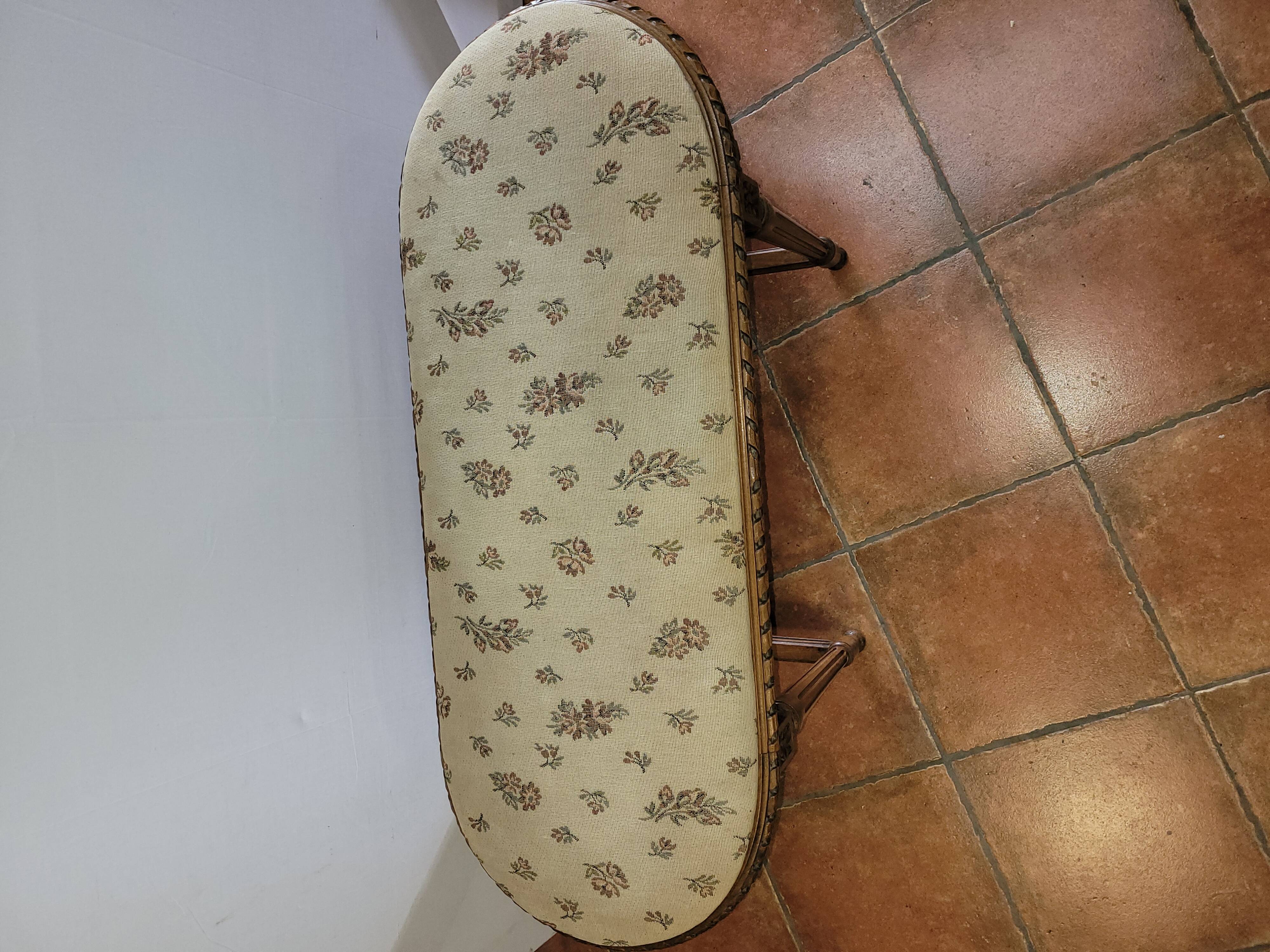 Antique walnut piano bench