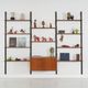 Modular shelving in teak veneer, Denmark, 1970s