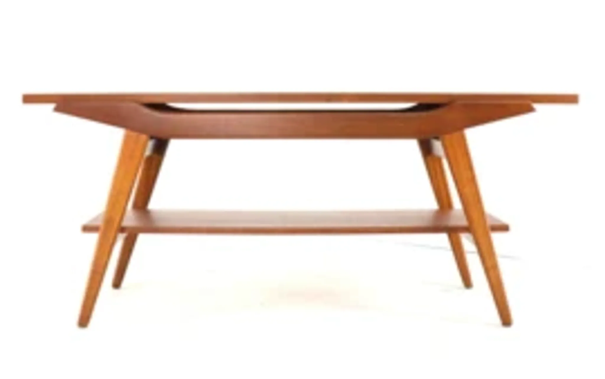 Table basse avec plateau réversible - teck mid-century moderne - design néerlandais