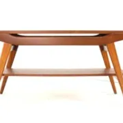 Table basse avec plateau réversible - teck mid-century moderne - design néerlandais