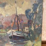 Oil on canvas Marine