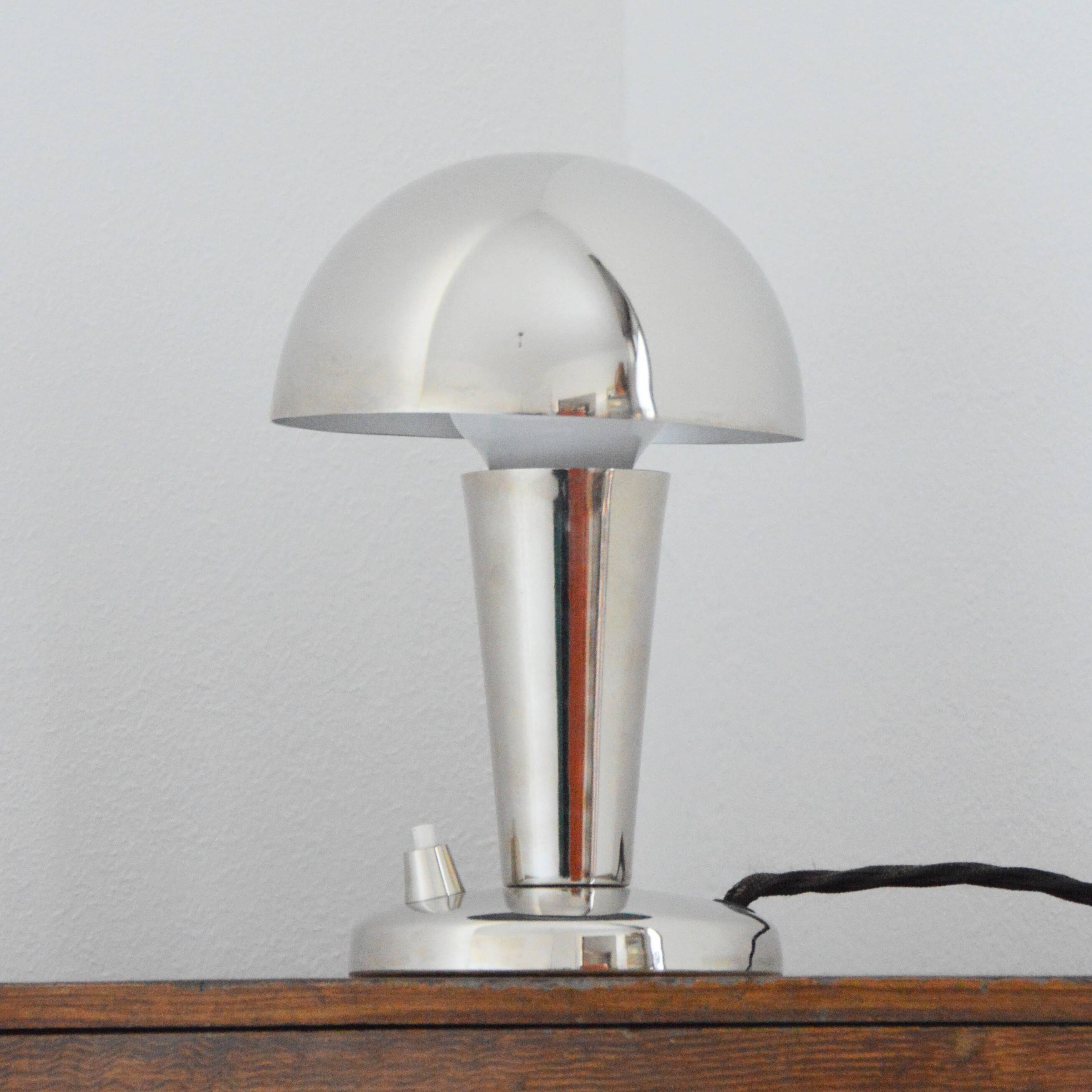 Chrome mushroom table/bedside/desk lamp 1950s