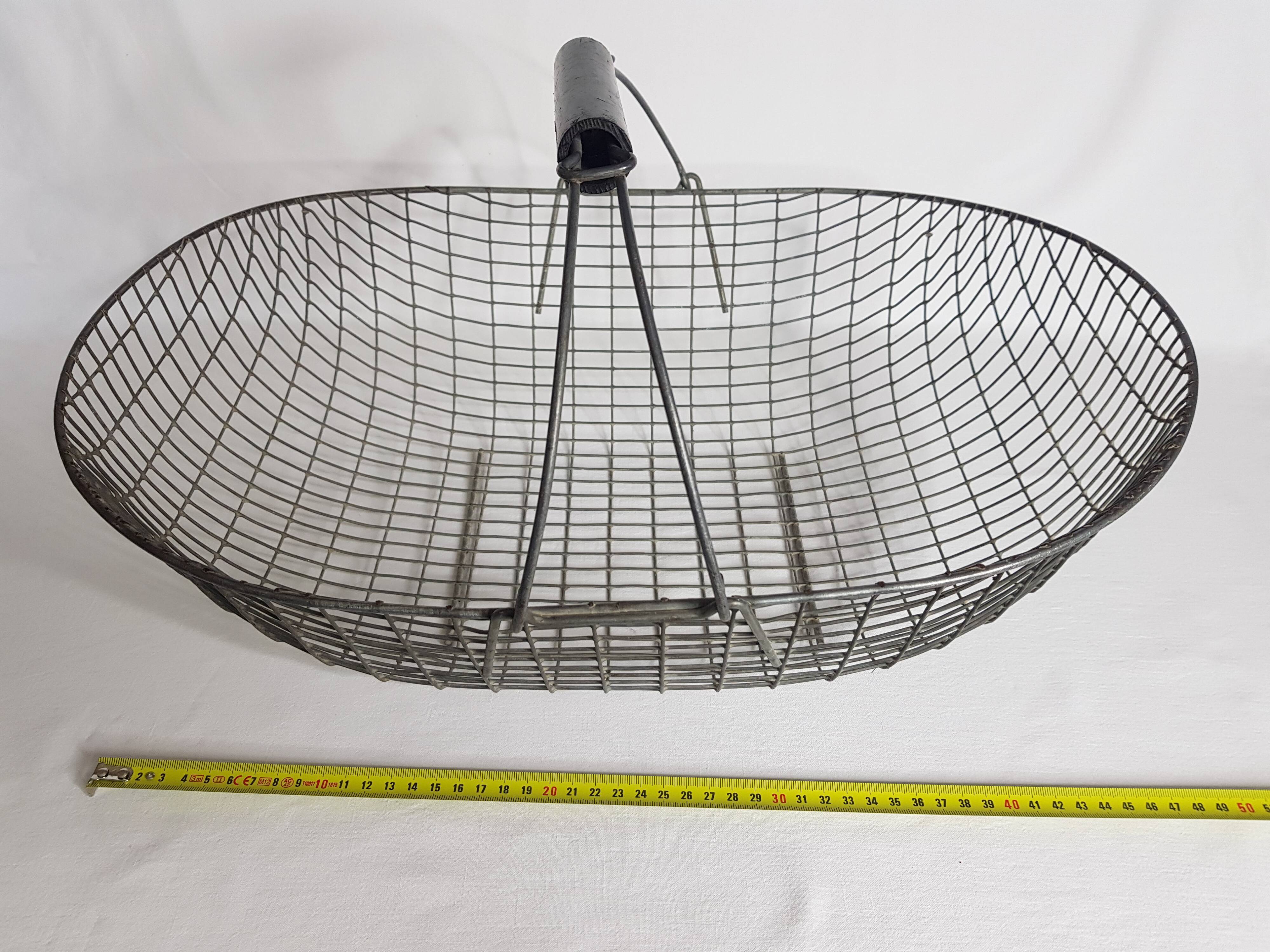 Panier de récolte grillagé en métal