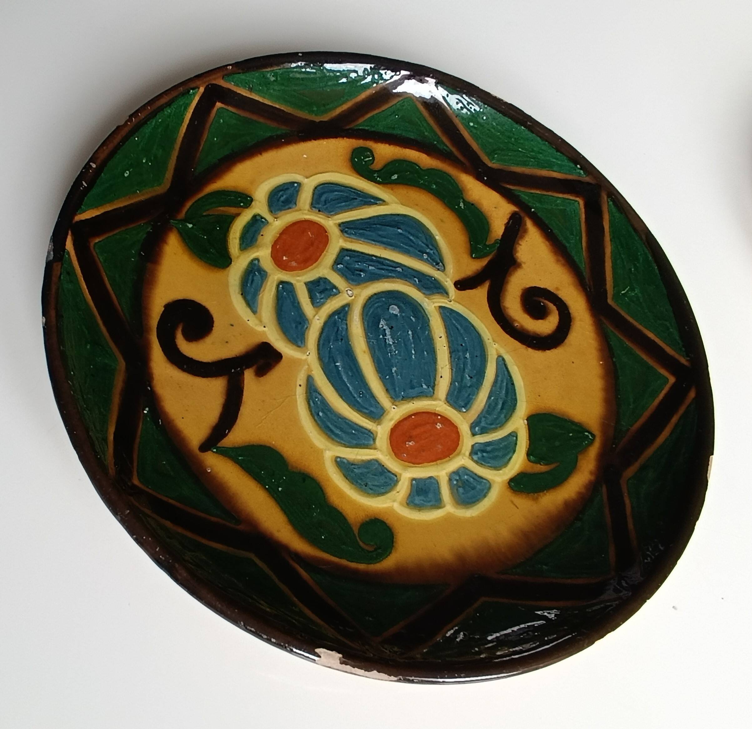 Set of 2 Ferney-Voltaire ceramic plates