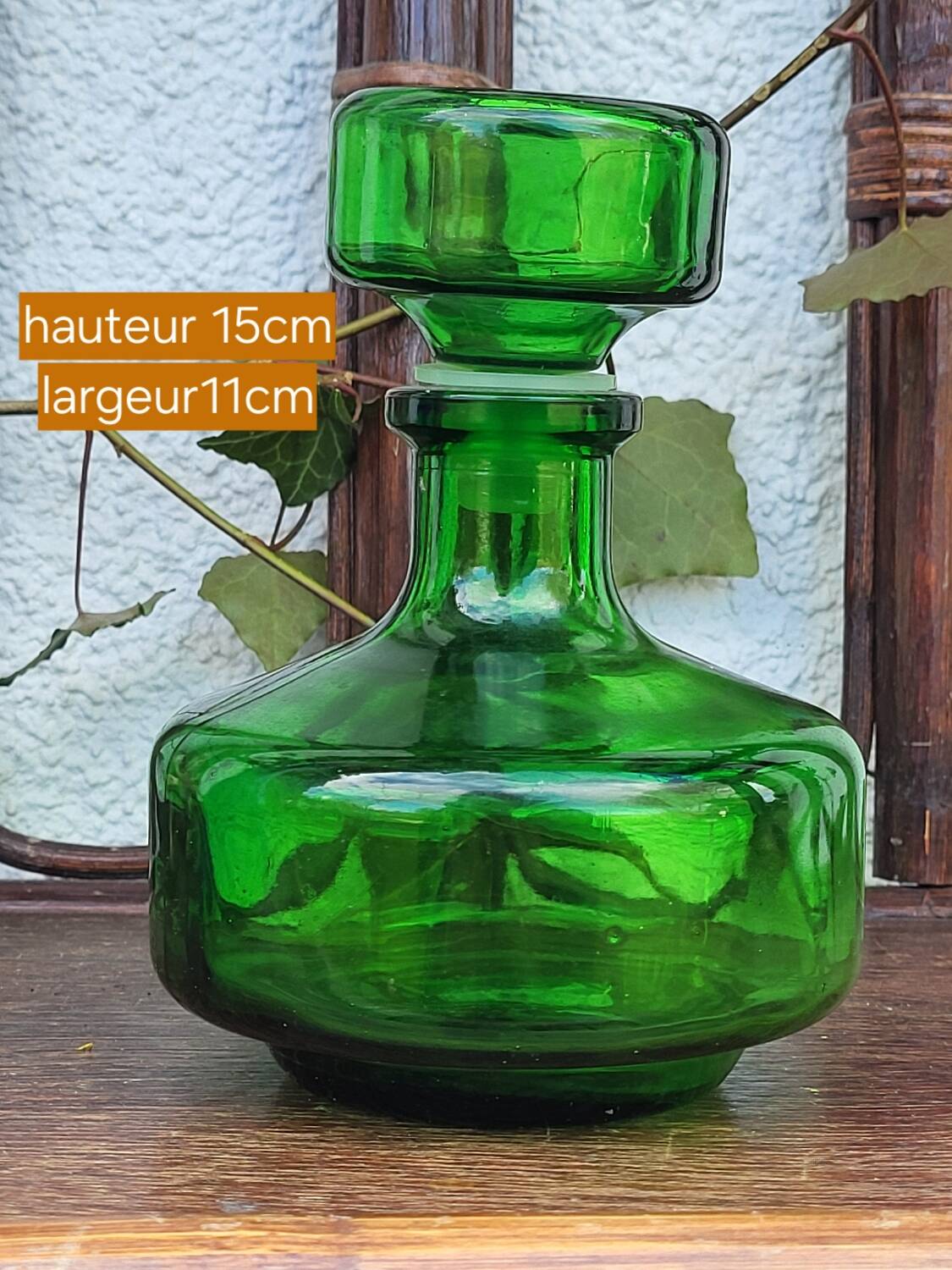 Vintage green carafe