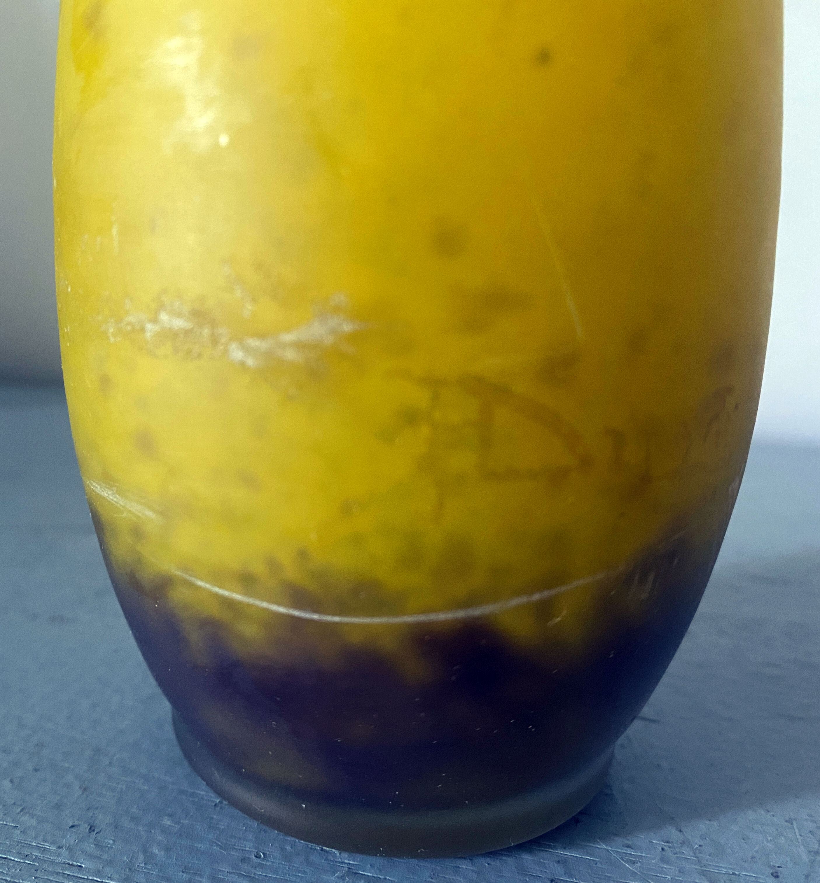 Vase in glass paste by Delatte