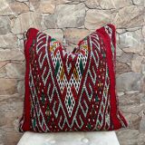 Berber Cushion, Vintage Moroccan Rug Cushion Cover, Berber Wool Cushion Covers.