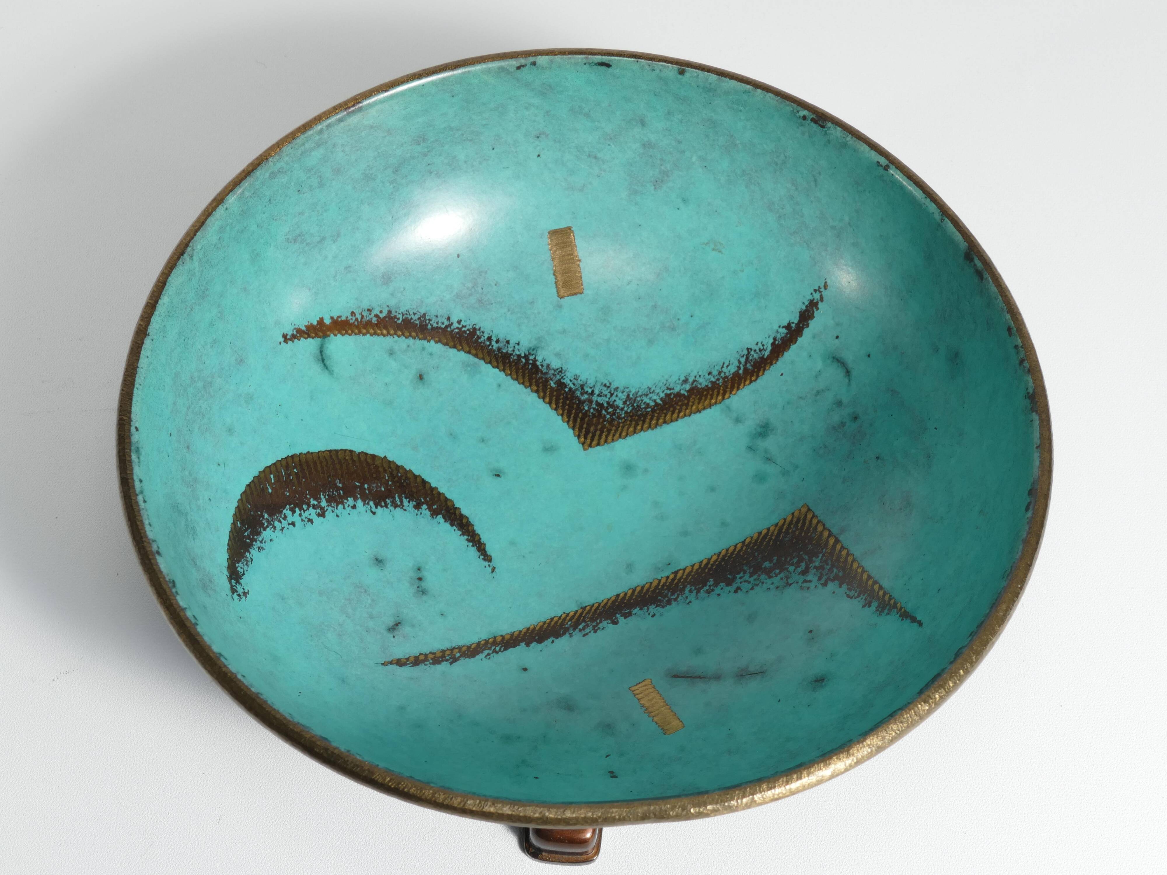 Art Deco Dinanderie Ikora Bowl by WMF, Germany
